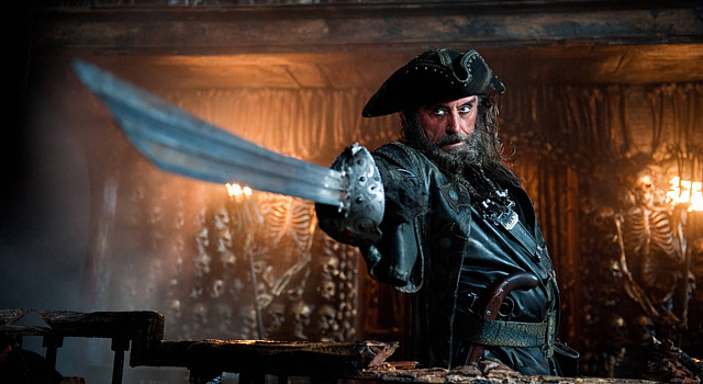 Ian McShane as Blackbear in Pirates of the Caribbean: On Stranger Tides