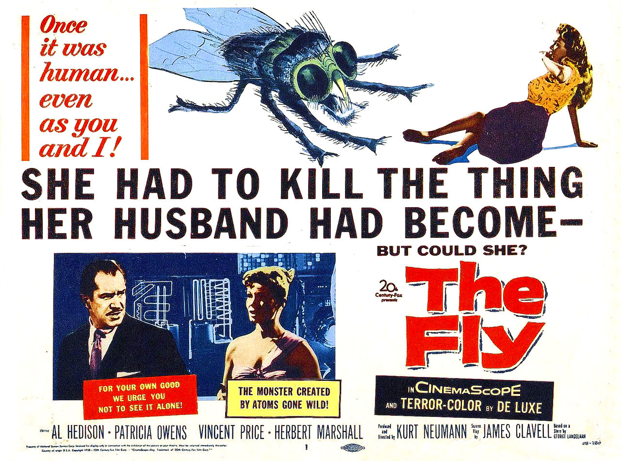 Once it was human... even as you and I! She Had To Kill The Thing Her Husband Had Become - but could she? THE FLY. For Your Own Good We Urge You Not To See It Alone! The Monster Created By Atoms Gone Wild!